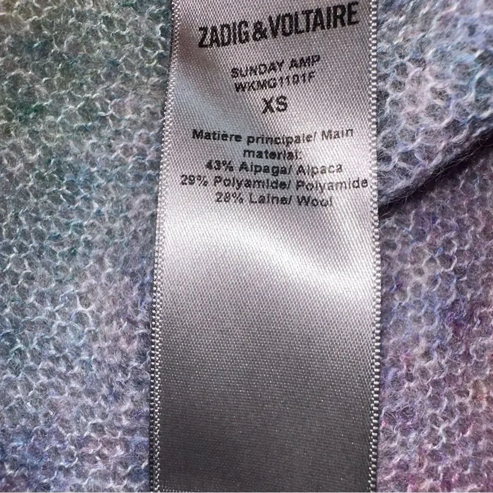 Zadig & Voltaire Multicolored Sunday  Sweater Top  Size XS  $478 NWOT - Picture 10 of 11